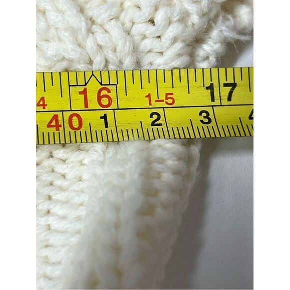 Twilight Short Sleeve Ivory Cream Cable Sweater Dress Size L - Picture 6 of 8